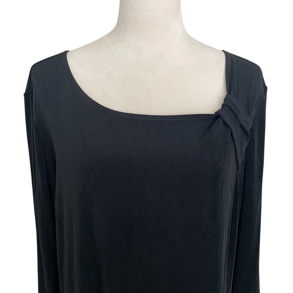 Chico’s Travelers Women Top XL Asymmetrical Neckline Casual Wrinkle Free Size 3 - Picture 5 of 7